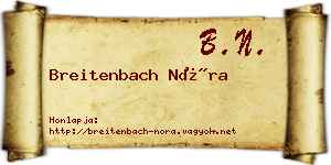 Breitenbach Nóra névjegykártya